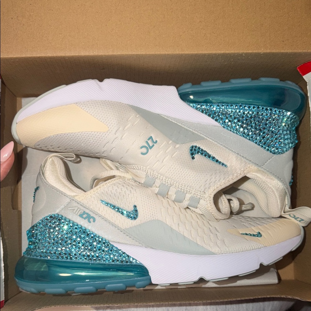 Nike Air Max 270 with Teal and Cream Highlights